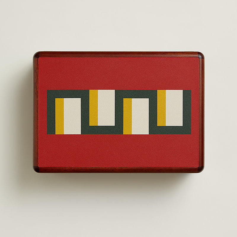Casaque Perspectives Indiennes cigar box - Red | Hermès USA